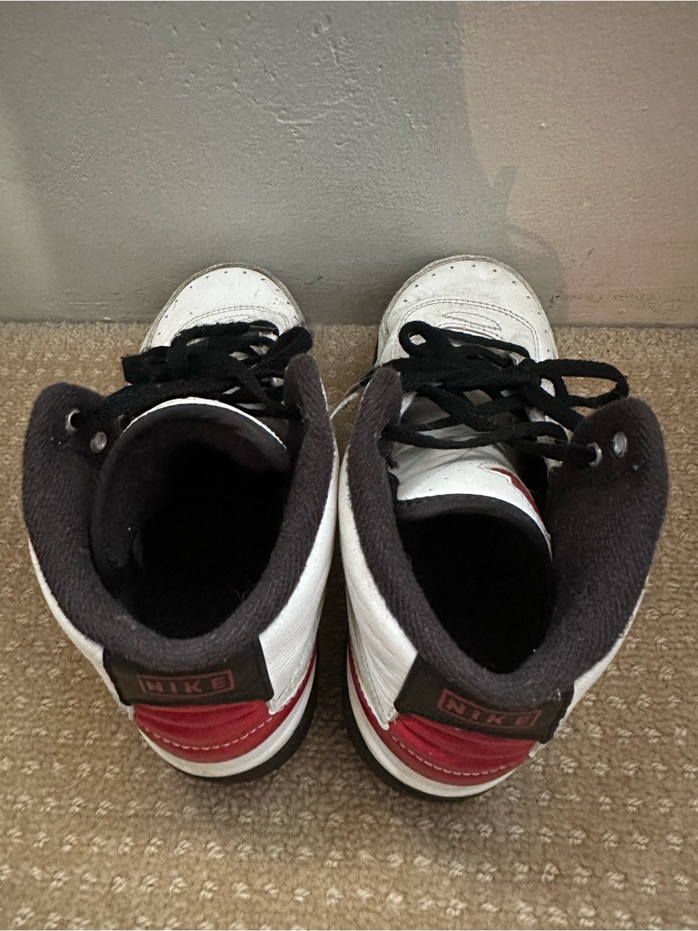 Nike Kids Jordan 2 White, Red & Black High-Top Sneakers